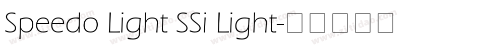 Speedo Light SSi Light字体转换